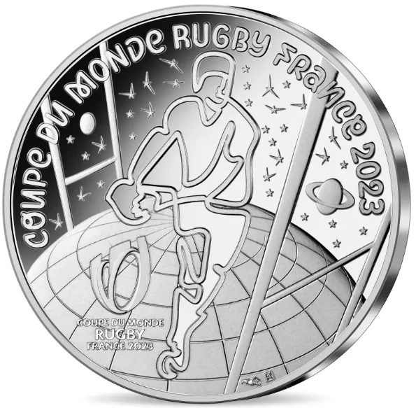 Belgium, France. 2 Euro 2022/2023 Erasmus + Coupe Du Monde De Rugby 2023 Proof 2 Monnaies