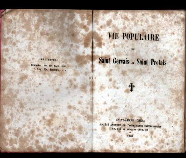 SAINT-AMAND-MONTROND 1893 (18) VIE POPULAIRE de SAINT GERVAIS & SAINT PROTAIS 2