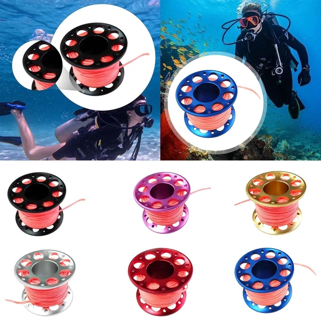 Dévidoir De Plongée à Cliquet 46m - Bobine De Guidage Subaquatique - Nylon Tressé 8 Brins - 150 Pieds - Plongée, Kayak