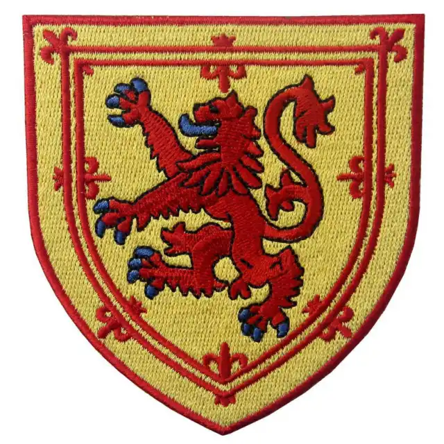 Scotland Coat of Arms Embroidered Emblem Cross Lion Shield Iron On Sew On Patch