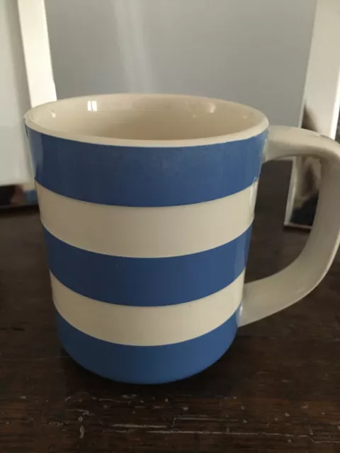 Vintage T.G. Green Cornishware style mug blue and white stripe