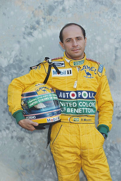 ROBERTO MORENO OF Brazil Driver Of The Camel Benetton Ford Old F1 ...