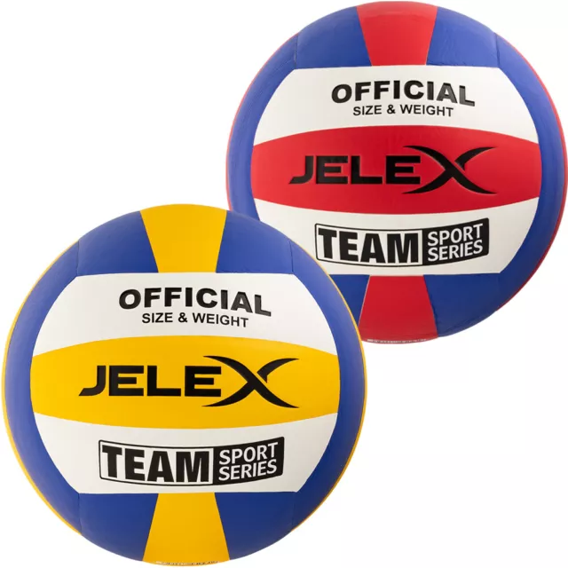 JELEX Drill Freizeit Hobby Spielball Sport Volleyball gelb rot mehrfarbig neu