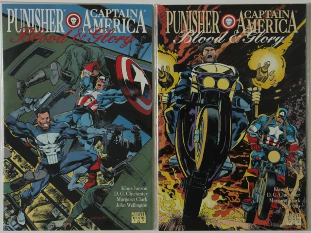 Punisher Captain America Blood  Glory 1-2  Marvel NM 1992