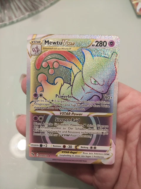 Pokemon Go Mewtwo VSTAR 086/078 Secret Rare Gold Secret Rare Pokemon Card