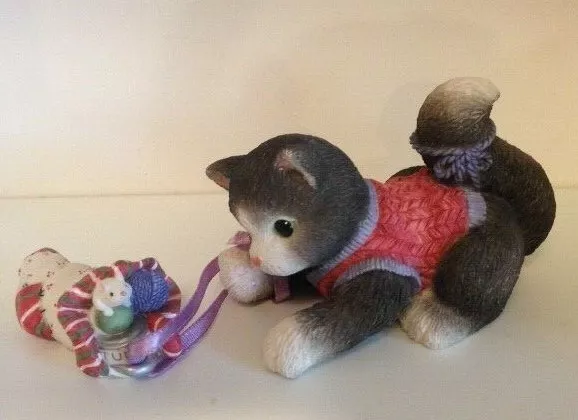 Calico Kittens By Priscilla Hillman - Sock Full Of Love - Christmas