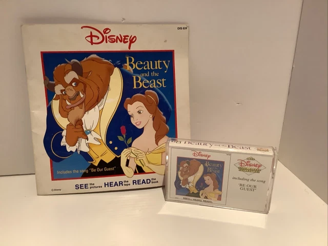 DISNEY READ ALONG Cassette And Book The Beauty And The Beast 1991 £10. ...