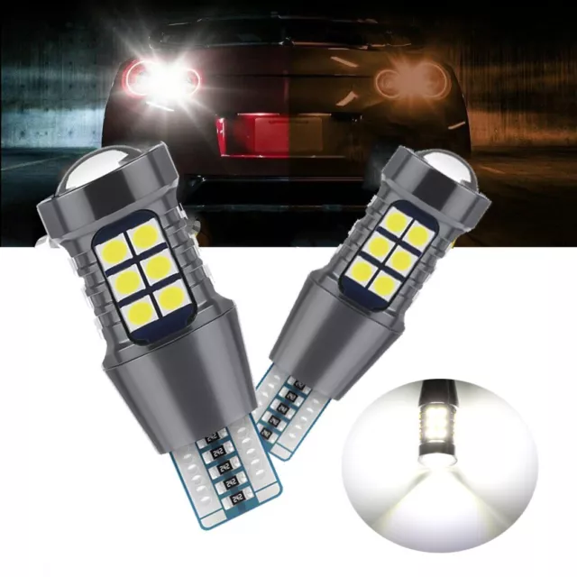 2 Stk Canbus LED SMD W 16W T15 Glühlampe Rückfahrlicht Rücklicht Lampe 10W 6000K