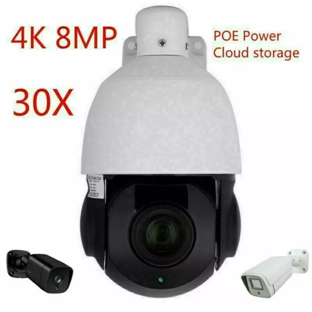 Hikvision kompatible 4K 8MP POE IP Speed Dome/ Bullet PTZ Kamera 30x Zoom