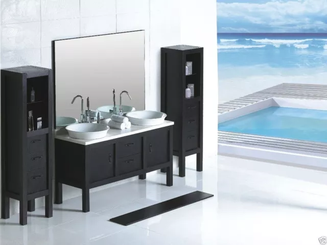 Bathroom Vanity - Modern Bathroom Vanity Set - Double Sink - Campania - 59"