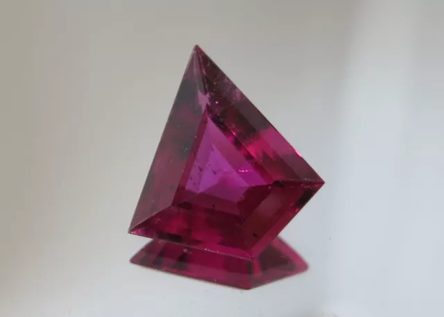 VVS 5.76ct BRAZIL SPARKLING TRANSPARENT VELVET RUBELLITE TOURMALINE COLOR  AN AM