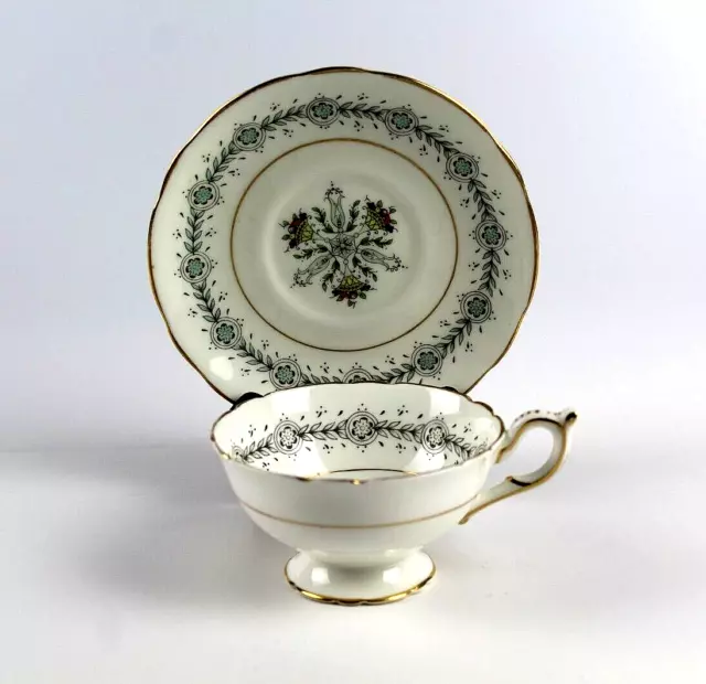 GENEVA Pattern ☆ by COALPORT  Scallop Footed Cup & Saucer Set