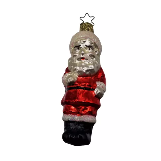 Vintage Christmas Ornament Glass Old World Santa Claus West Germany  Holiday