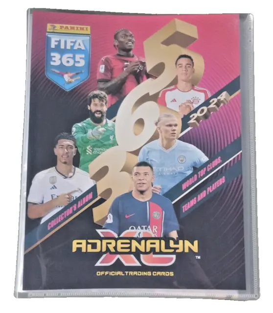 PANINI FIFA 365 2024 Adrenalyn XL binder + all 459 cards + 5 LIMITED 