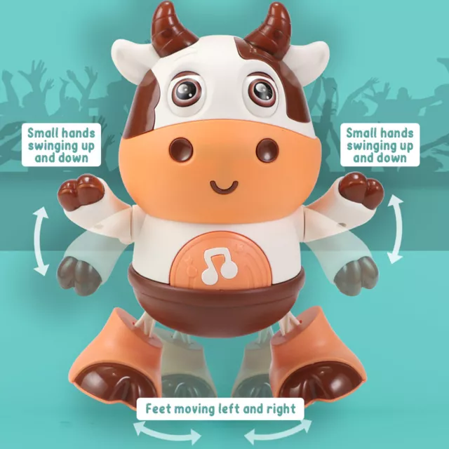 Baby Cow Toy with Music and LED Lights Early Educational Baby Cow Musical Prneh