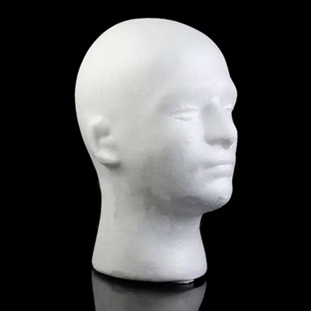 Male Mannequin Styrofoam-Foam Manikin Head Model Hat Glasses Wig Display Stand