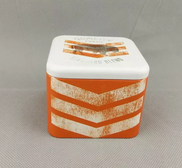 Fossil Watch EMPTY Metal Tin Box and Papers #2979