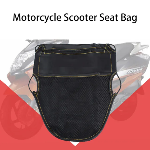 Borsa per sedile moto scooter sotto i sedili Organizer borsa portaoggetti pelle PU e $v