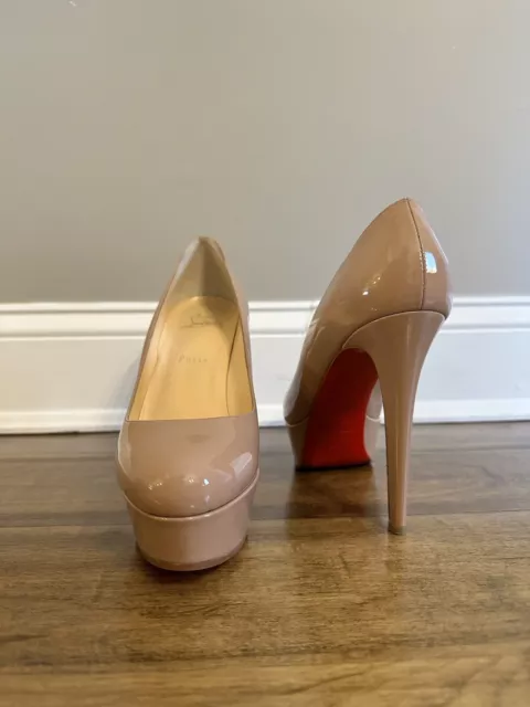 Christian Louboutin Bianca 120MM Nude Calf Classic Heel Size 9.5 Womens