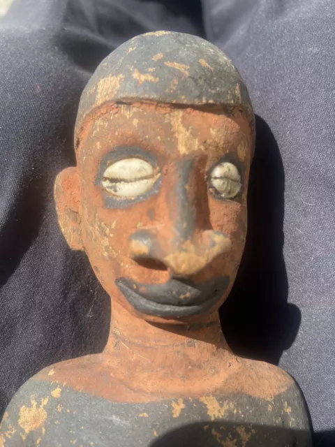 Vintage papua new guinea carving Of A Man  clasping his hands Or Ancestor