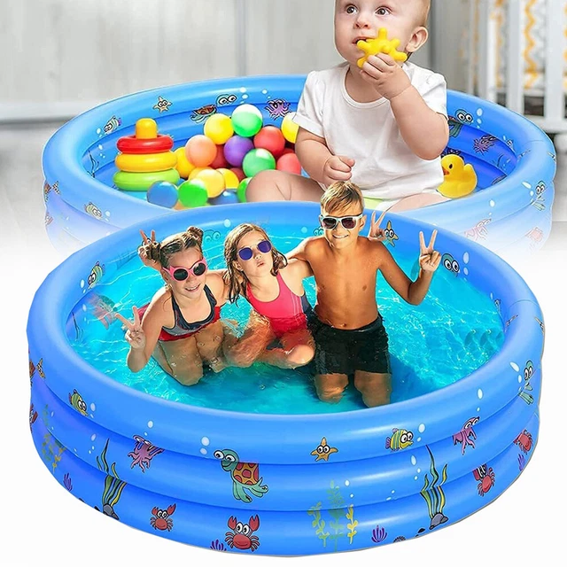 Baby Schwimmbad Aufblasbar – 120 Cm Rundpool Aus Weichem PVC Für Drinnen & Draußen