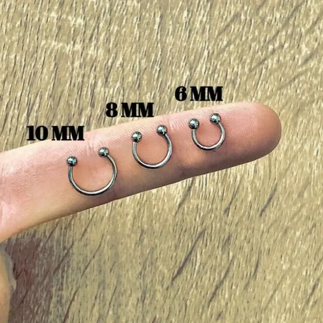 Horseshoe Piercing Barbell Circular Septum Helix Tragus Lip Ear Cartilage Nipple 3