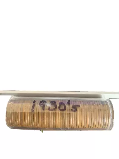 Roll 0F Vintage Lincoln Wheat Pennies:  1930'S