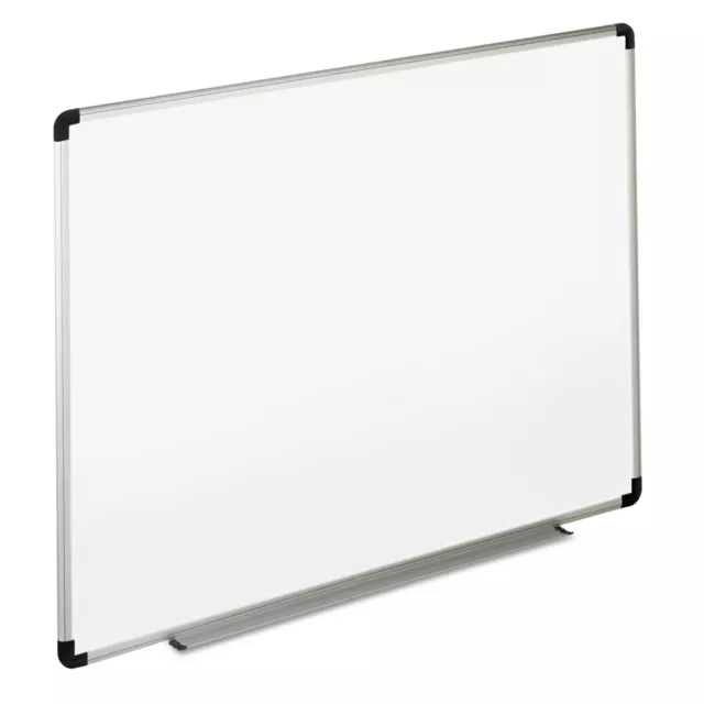 UNIVERSAL Dry Erase Board Melamine 36 x 24 White Black/Gray Aluminum/Plastic