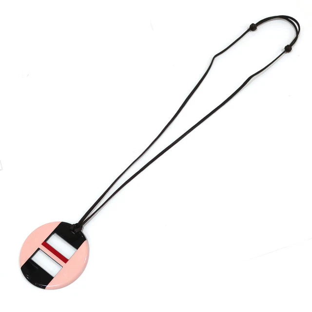 Sakae Hermes Necklace Buffalo Horn Pink Accessory Accessories Women Second Hand