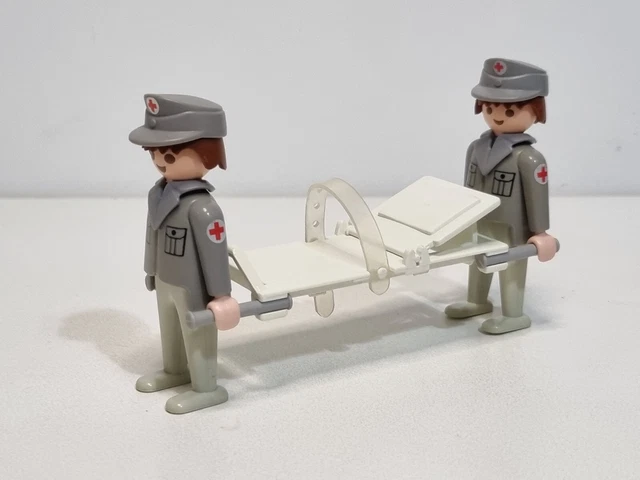 PLAYMOBIL 3224 DOCTOR Medico Guerra Enfermero Camillero Militar