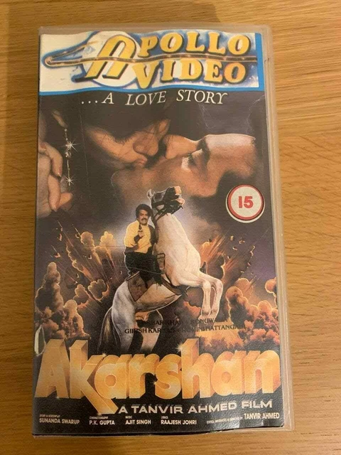 AKARSHAN 1988 VHS Cassette Sonu Walia Akbar Khan Indian Hindi Bollywood ...