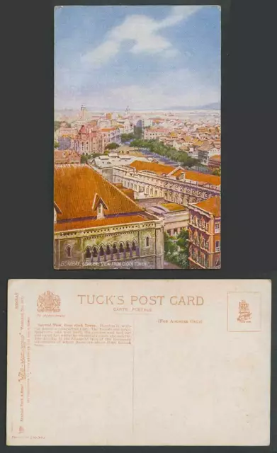 India Old Tuck's Oilette Postcard Bombay General View from Clock Tower, Panorama