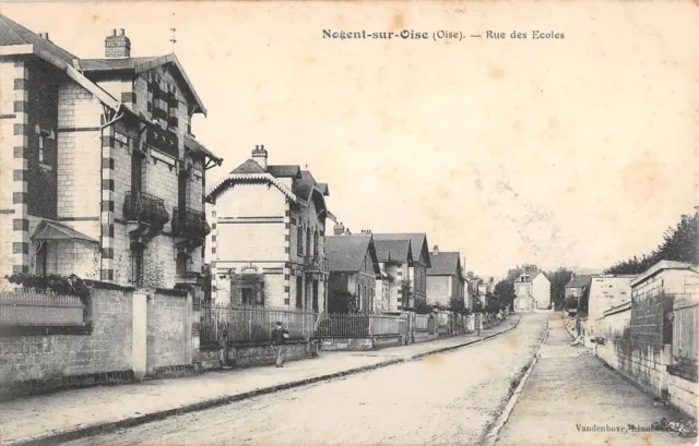 Cpa 60 Nogent Sur Oise / Rue Des Ecoles