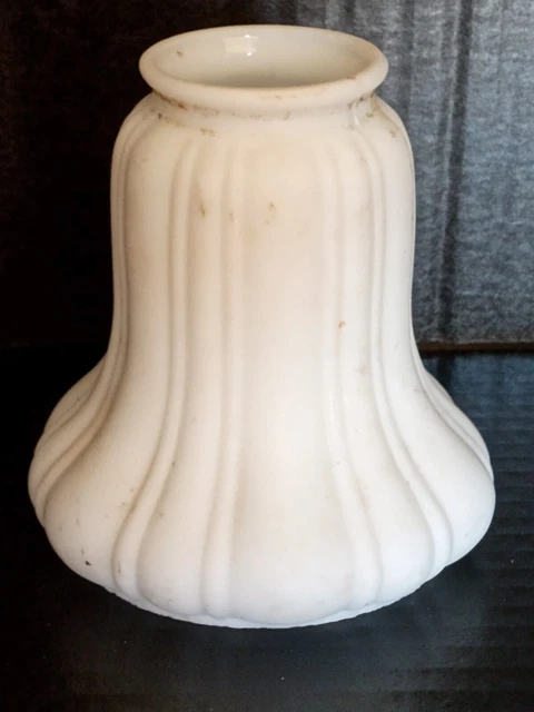 Antique Glass Shade White NeoClassical 2 1/4” Fitter 1920s Bell Shape Vintage