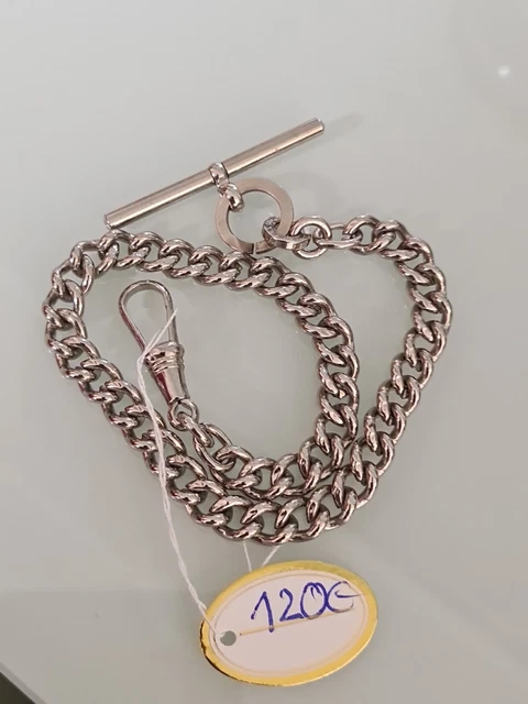 Catena Per Orologio Da Tasca Stile Albert - 26 Pollici In Metallo Dorato Con Gancio A T