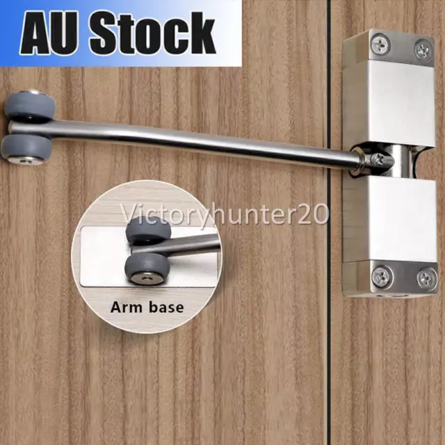 Aluminum Alloy Automatic Spring Door Closer Door Closing Device Adjustable AUS