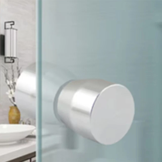 Poignée Porte Poignée De Porte De Douche Ronde Chromée En Alliage De Zinc Pour Cabine Porte Produit Douche