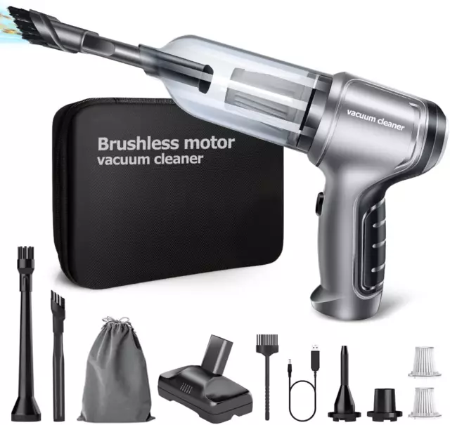 Car Vacuum 15000PA 3 in 1 Brushless Motor Handheld Vacuum Car Vacuum Cordless Re