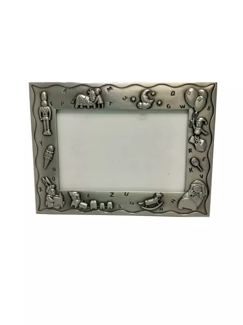 Malden Pewter Nursery Toddler Picture Frame Sweet Dreams Alphabet Balloons 4x6”