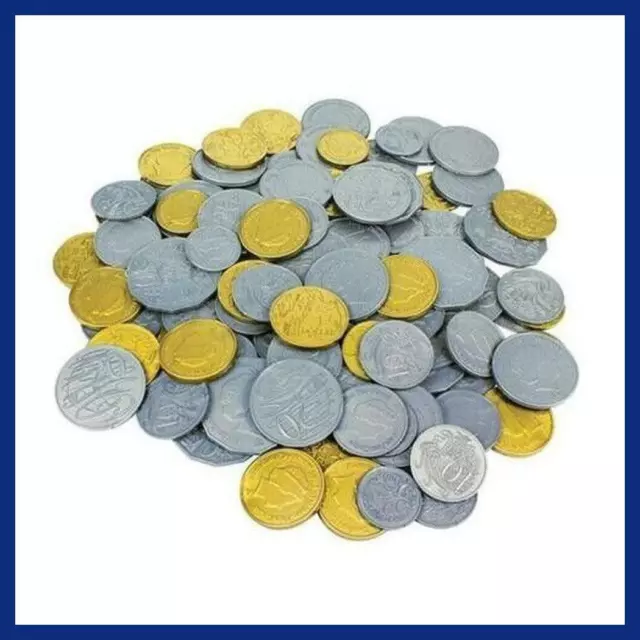 60 Lifelike Australian Play Money Coins Set for Kids' Math Education