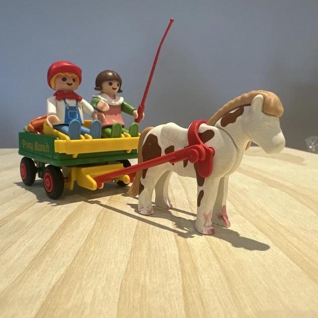 Vintage Playmobil 3775 Pony Ranch in Box plus Instructions & 3713 Pony Wagon | #1786412547