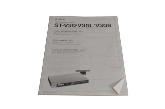 Manuel D'utilisation Et D'entretien Sony CDP-3100 / CDS-1 – Version Anglaise – Bon état Vintage