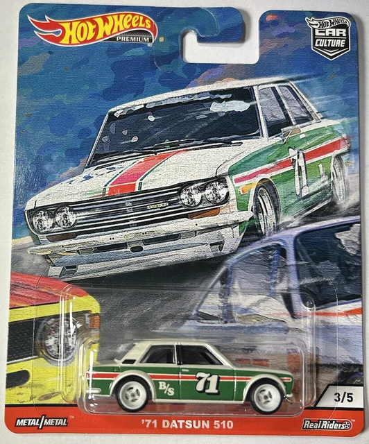 Hot Wheels Premium ‘71 Datsun 510 Door Slammer Car Culture 3/5 Real Riders