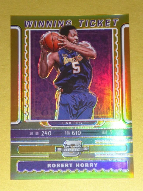 Robert Horry 2019-20 Contenders Optic Winning Ticket GOLD 08/10 Lakers #3