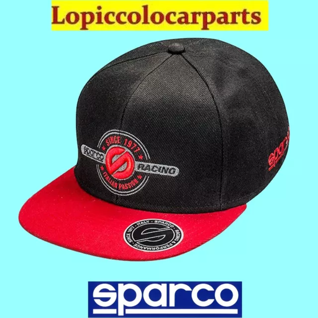 01229NR sparco Mütze Kappe Flache Brim Logo Aus 3D Mod. Rebel 2