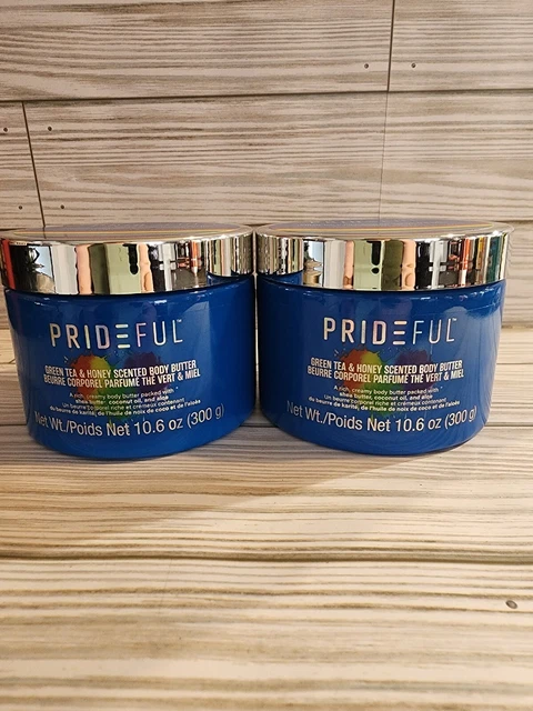 Prideful Body Butter Green Tea & Honey 10.5 oz Creamy Shea Butter  2 Pack