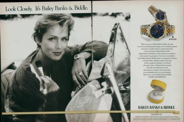 ROLEX Watch Magazine Print Ad Advert ACCESSORIES Lauren Hutton 1990s 1pg 1990