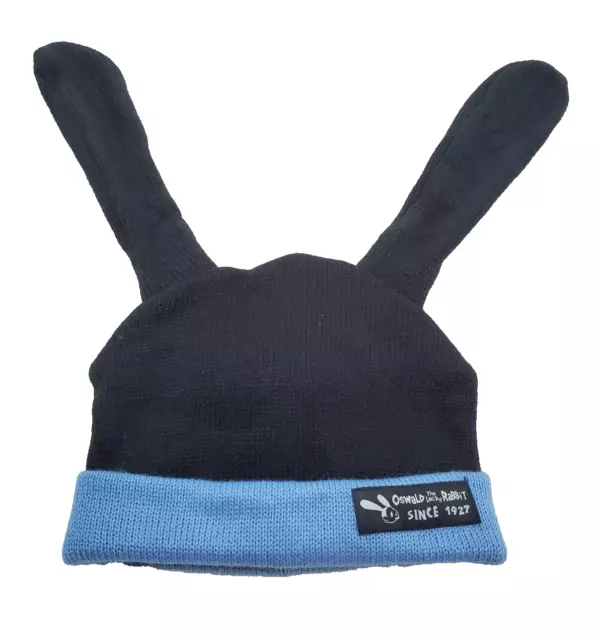 Tokyo Disney Resort Sea Oswald The Lucky Rabbit Ear Knit Cap Black Used