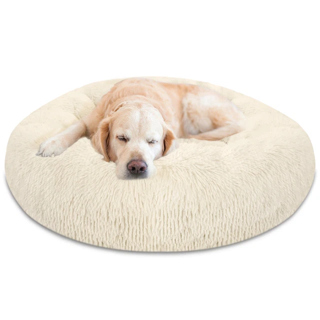 PETORO Dog Bed, Pet Bed, Anti-Anxiety Donut Bed, Grey, Beige, Brown, S, M, L