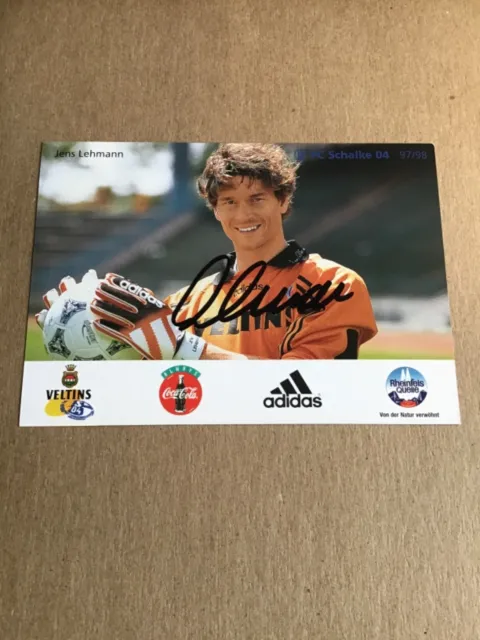 Jens Lehmann, Germany 🇩🇪 FC Schalke 04 1997/98 hand signed